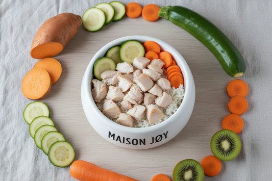 je veux que les legumes apparaissent autour avec du kiwi